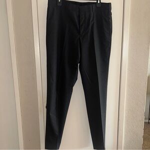 Nordstrom Tech-Smart 34W Men's Dark Blue Wool Dress Trim Fit Pants